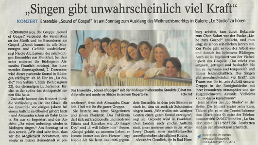 Kreis-Anzeiger v. 5.12.14