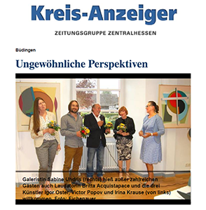 Igor Oster, Victor Popov and Iriana Krause in the Art Gallery Lo Studio in Büdingen