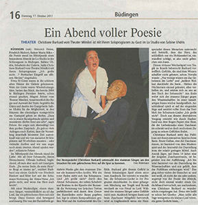 Ich grolle nicht ... Kreis-Anzeiger v. 17.10.2017