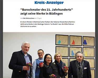 Kreis-Anzeiger v. 1.11.2018 Vernissage mit Nicola Maria Martino
