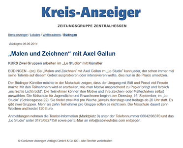 Malen und Zeichnen mit Axel Gallun