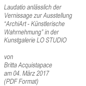 Laudatio ArchiArt 2017