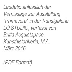 Laudatio Primavera 2016
