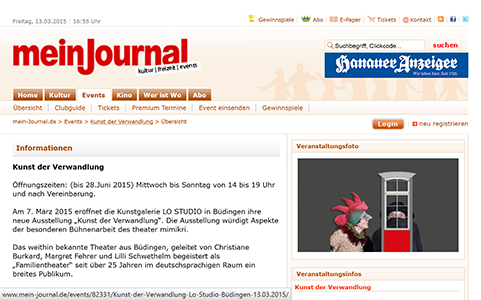 Artikel theater mimikri in Mein Journal - Hanauer Anzeiger

